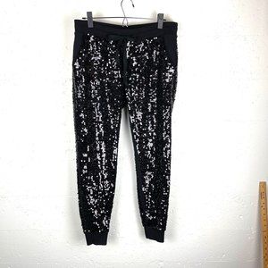Victoria's Secret PINK Black Sequin Joggers Limited Edition Size Small